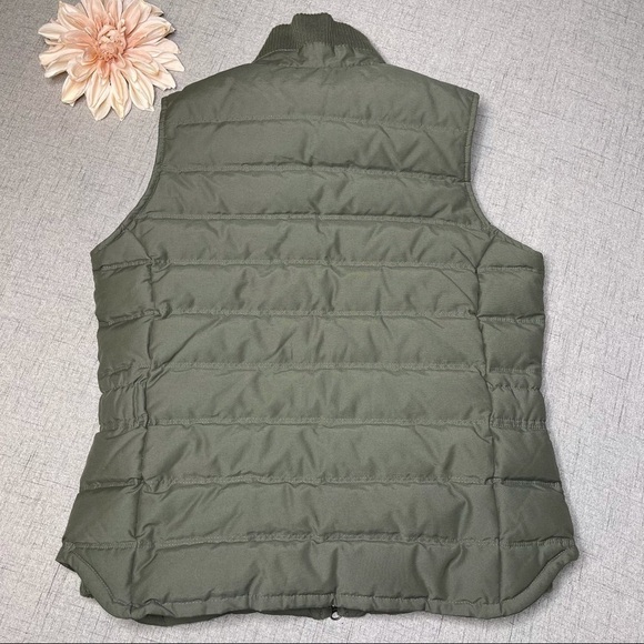 Eddie Bauer Green Goose Down Vest Jacket Waterproof Small - Picture 12 of 16